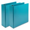 Samsill Earth's Choice Plant-Based Economy Round Ring View Binders, 3 Rings, 3in Capacity, 11x8.5, Teal, 2PK U86877